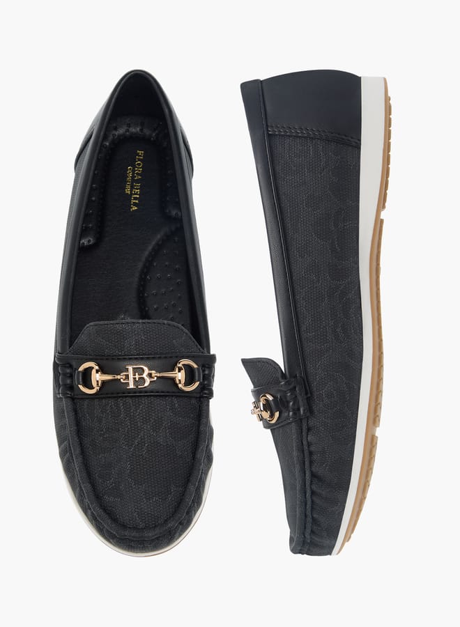 Flora Bella By Shoexpress Womens Buckle Loafers With Slip On Closure  - Image 2