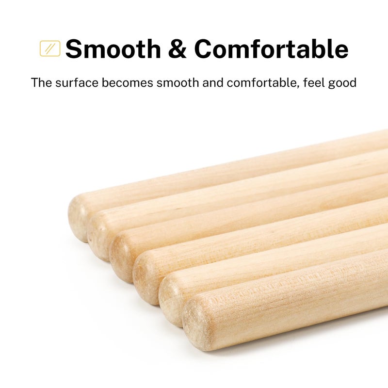 Donner Drum Sticks, 3 Pairs 5A Drumsticks Classic Maple Wood Snare Drumsticks With Carrying Bag, Christmas Birthday Gift, Great Holiday - Image 4