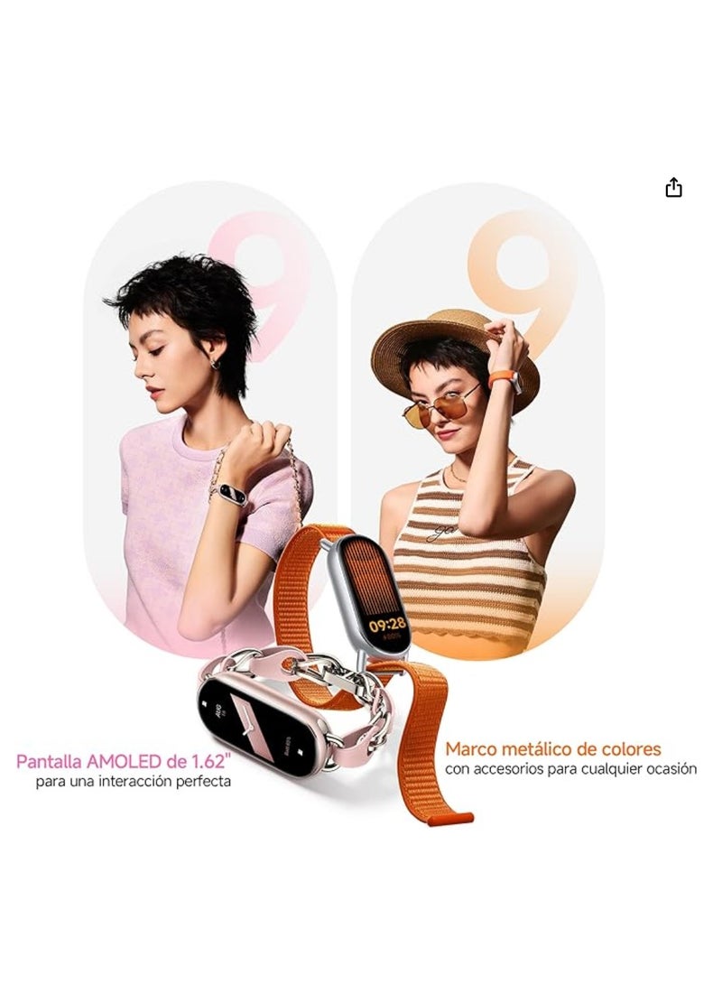 Smart Band 9 Global Version (2024) 1.62" Amoled Display | 233 mAh Battery | up to 21 Days of Battery Life | Over 150 Workout Modes | BT 5.4 | 50M Water Resistant - Midnight Black - Image 2