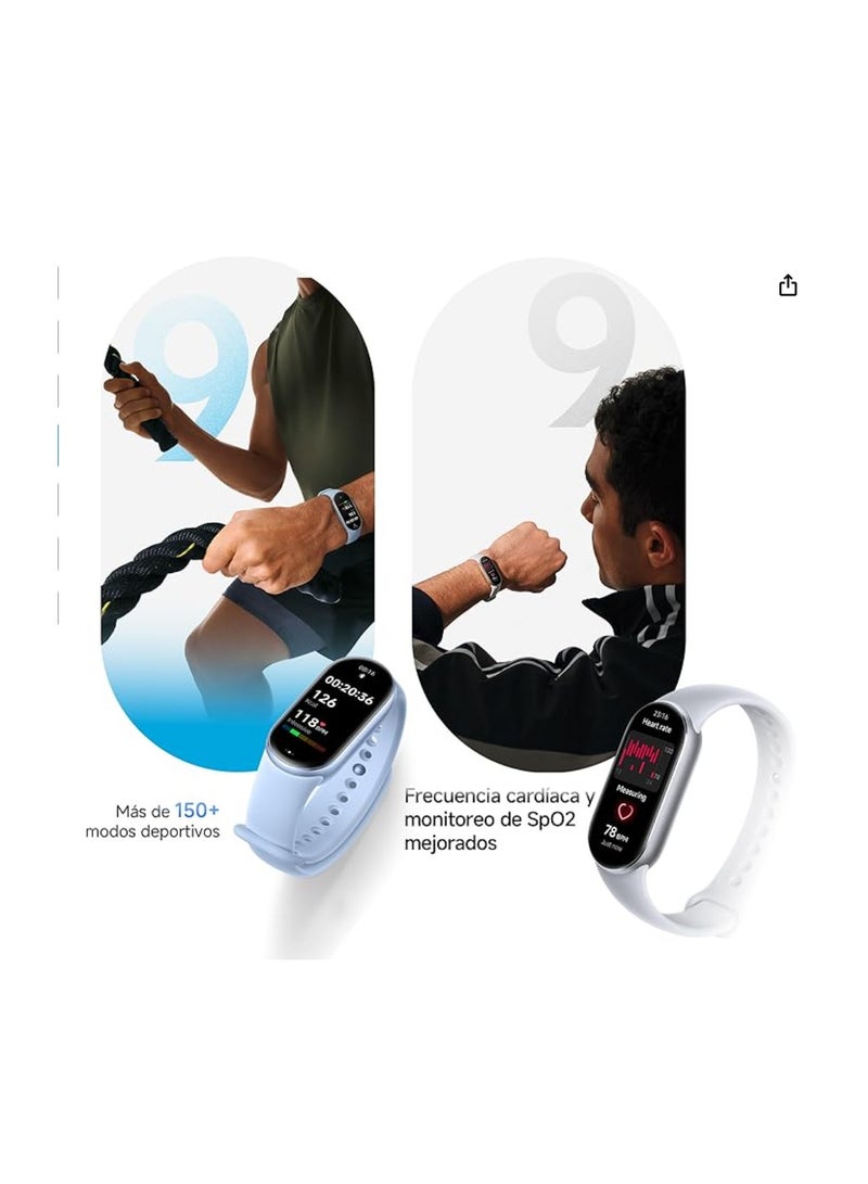 Smart Band 9 Global Version (2024) 1.62" Amoled Display | 233 mAh Battery | up to 21 Days of Battery Life | Over 150 Workout Modes | BT 5.4 | 50M Water Resistant - Midnight Black - Image 4