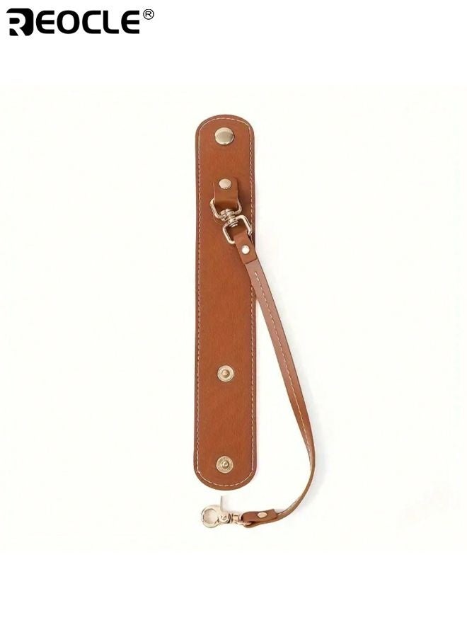 REOCLE Leather Glove Holder with Clasp Design and Adjustable Strap Multi Purpose Organizer with Durable Material for Handbag Outdoor Camping Use - Image 5