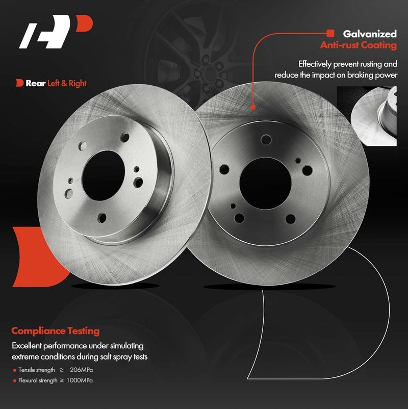 A-Premium 10.94 inch Rear Solid Disc Brake Rotors - Image 2