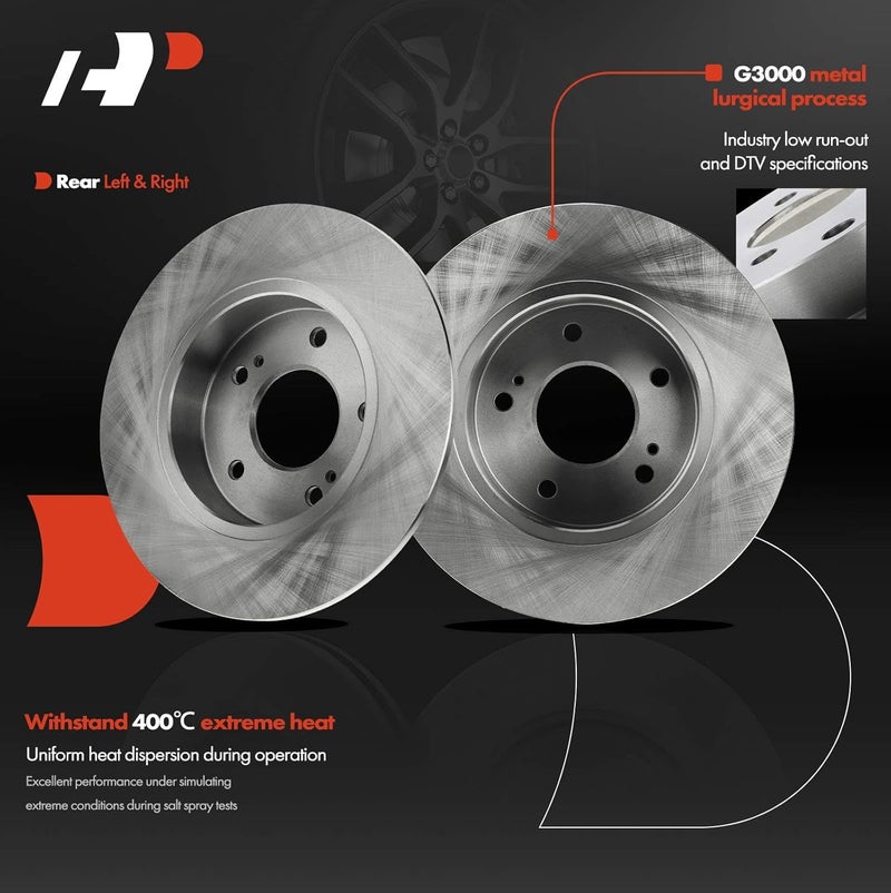 A-Premium 10.94 inch Rear Solid Disc Brake Rotors - Image 3
