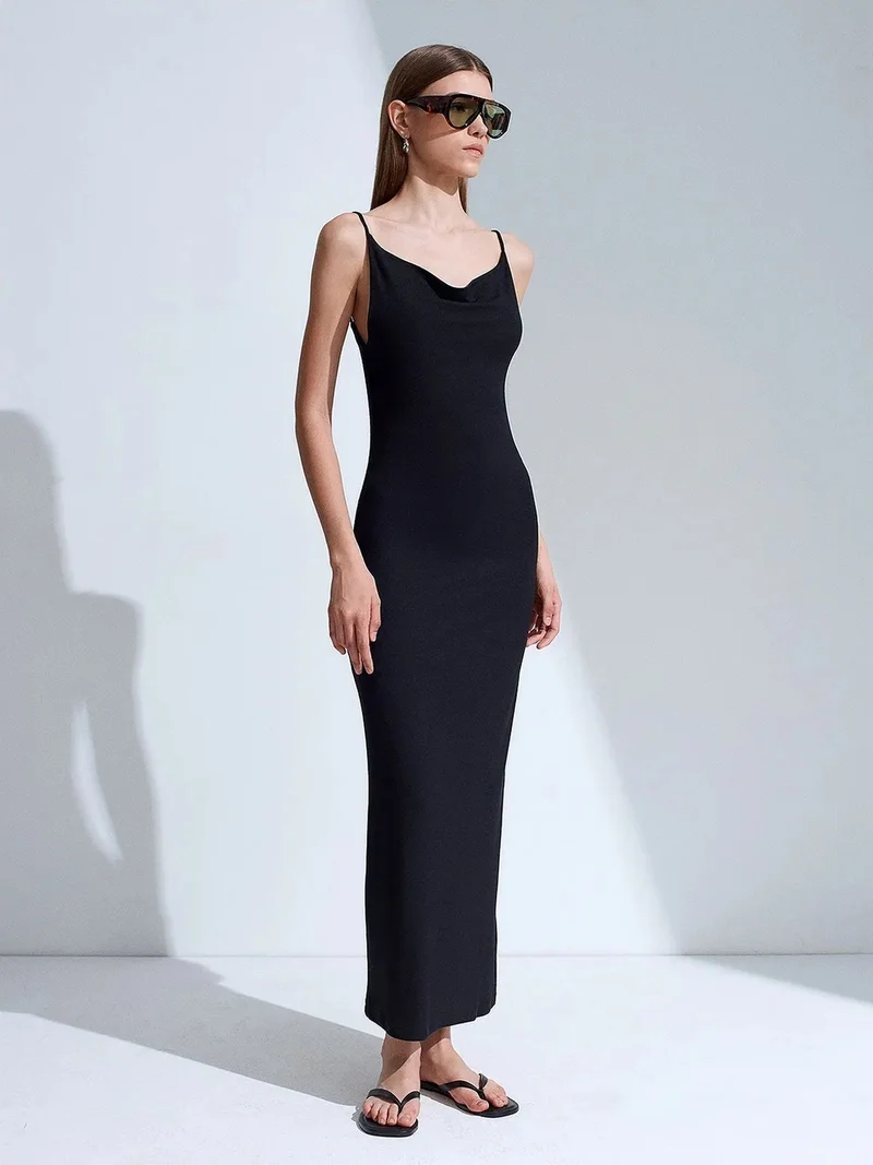 ديلفين DILVIN Sleeveless Midi Slip Dress