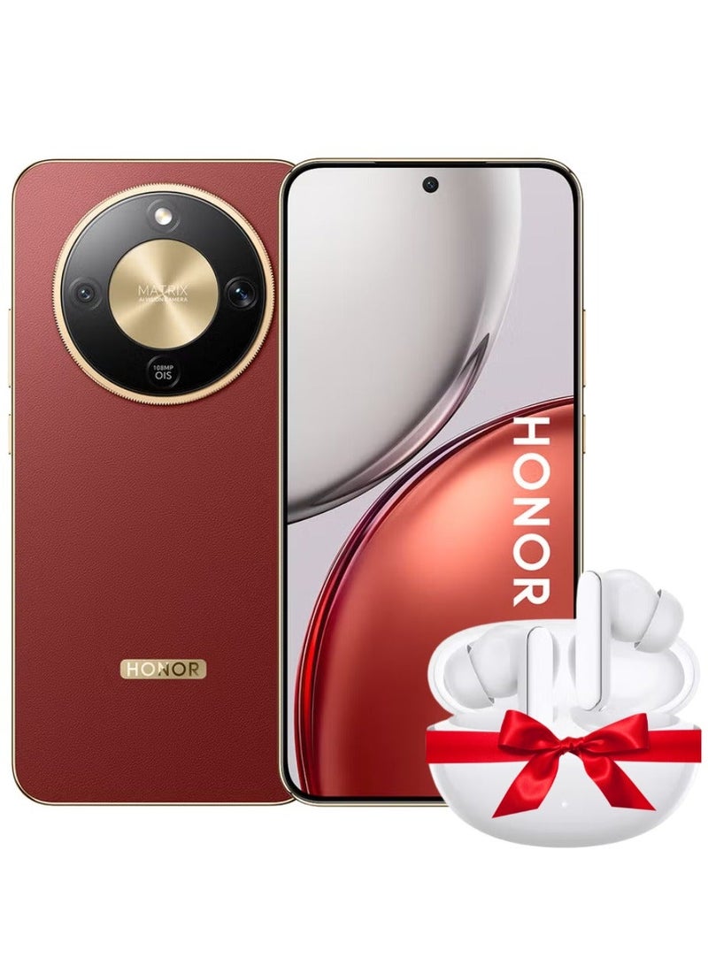 Honor X9d Dual SIM Reddish Brown 12GB RAM 256GB 5G - Middle East Version With Free Honor Choice Earbuds X8i - White - Image 1