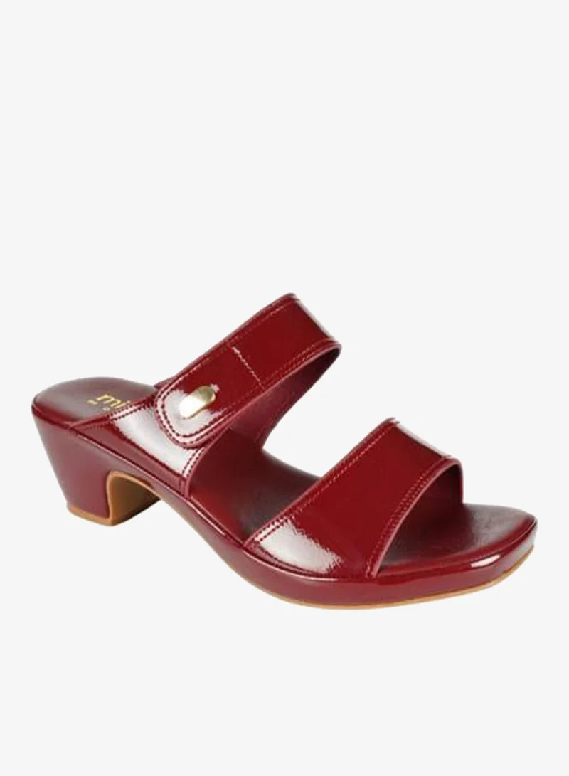 Michelle Morgan 092-2806 Michelle Morgan Ladies Block Heel Sandals 114ZD121  Bordo