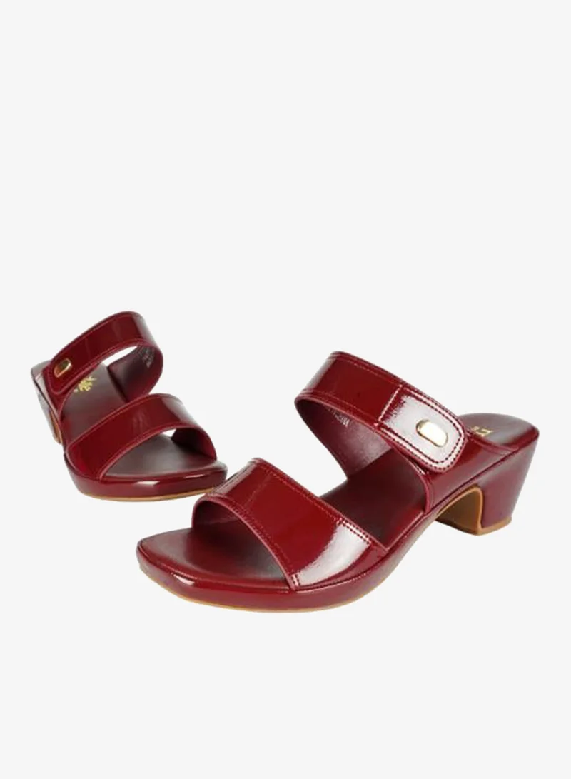 Michelle Morgan 092-2806 Michelle Morgan Ladies Block Heel Sandals 114ZD121  Bordo