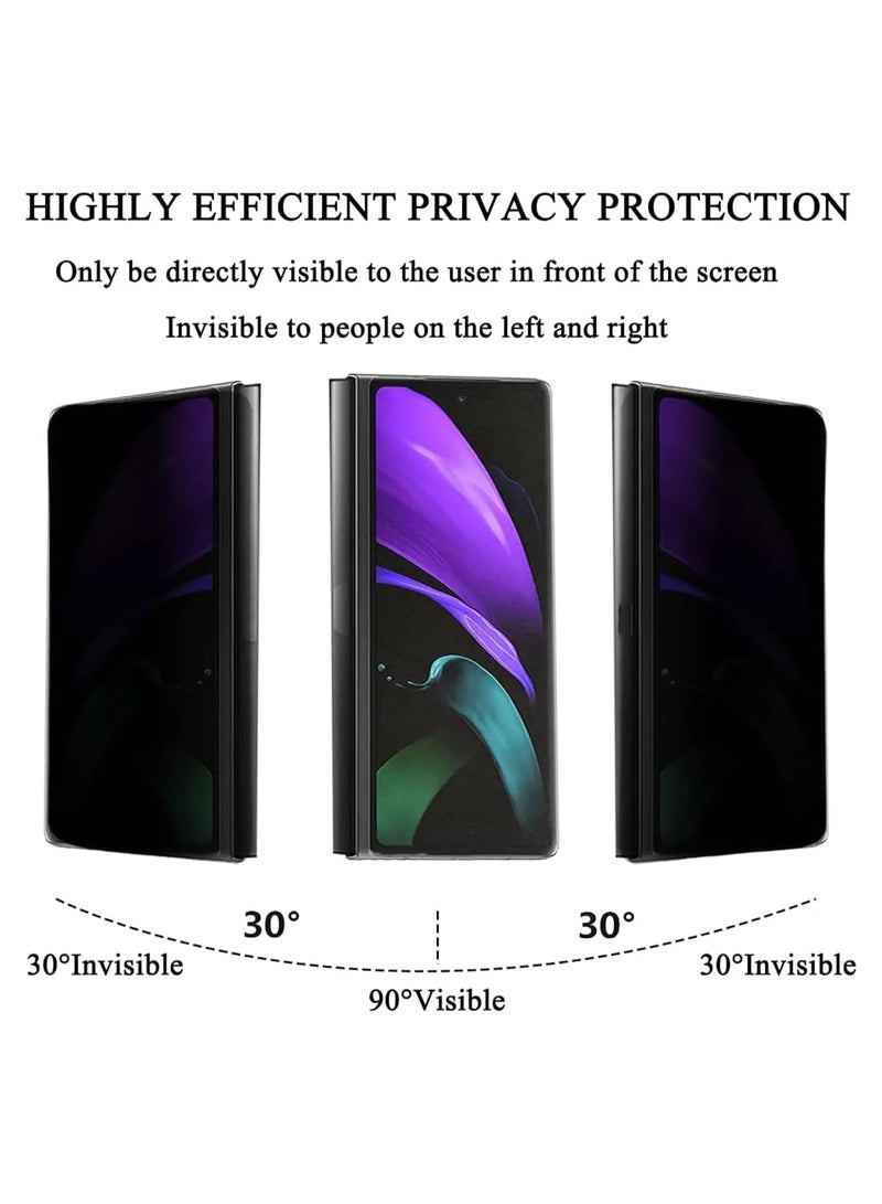 (2 pieces) Compatible with Samsung Galaxy Z Fold 7 Privacy Screen Protector (inner screen + front screen) Hydrogel film - Image 2