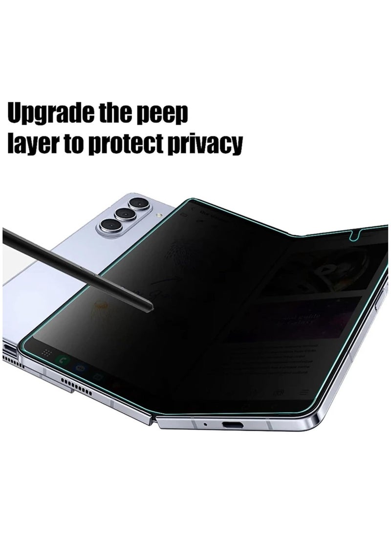 (2 pieces) Compatible with Samsung Galaxy Z Fold 7 Privacy Screen Protector (inner screen + front screen) Hydrogel film - Image 3