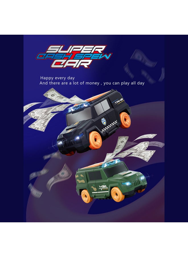 Generic Automatic Money Spray Toy Car Creative Gift With Light Music Remote Control Car Toy-Color:Deep Sea Blue-electric Automatic Money Spray Car (English Color Box)  - Image 3