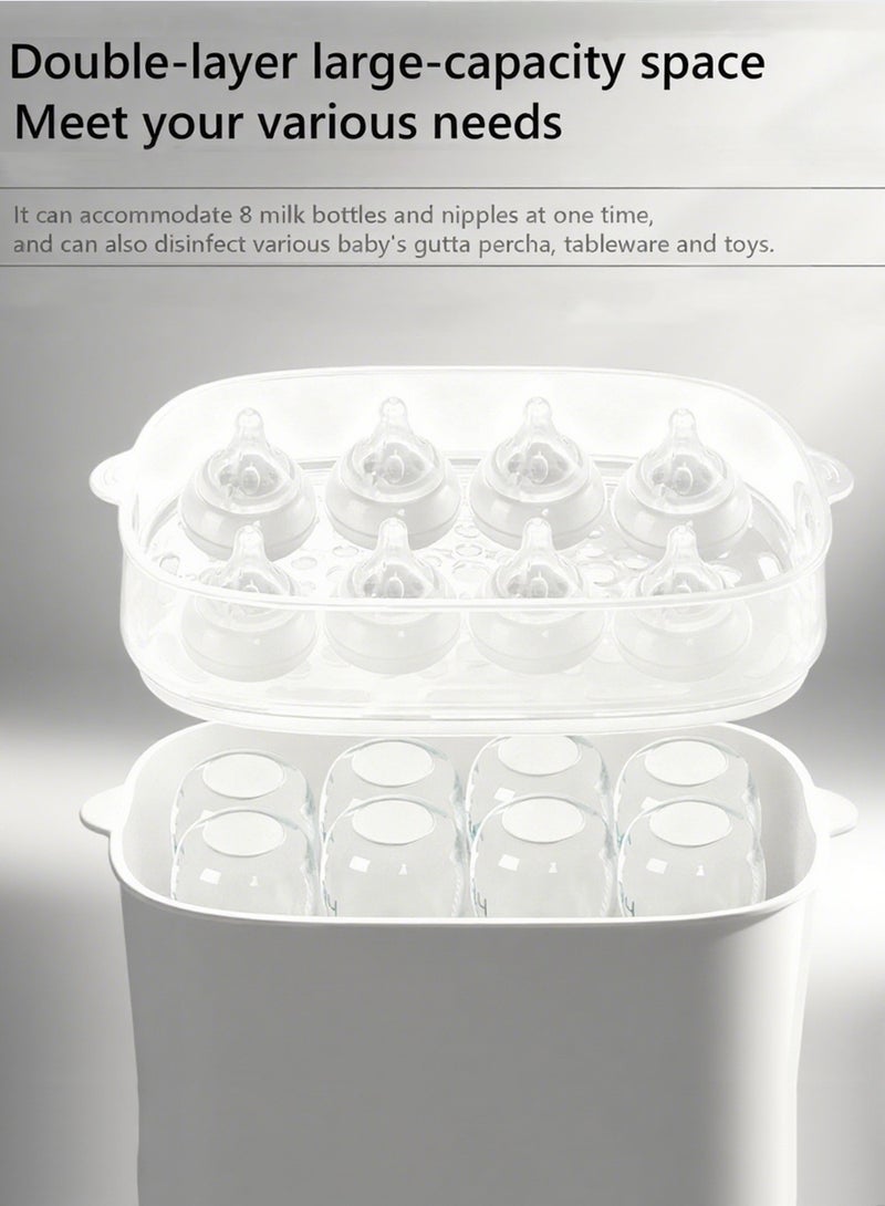 EzzySo Baby Bottle Sterilizer Electric Steam Sterilization Bottle Warmer and Bottle Dryer 5 in 1 Baby Milk Warmer and Sterilizer Universal Fit for All Baby Items Accessories - Image 4
