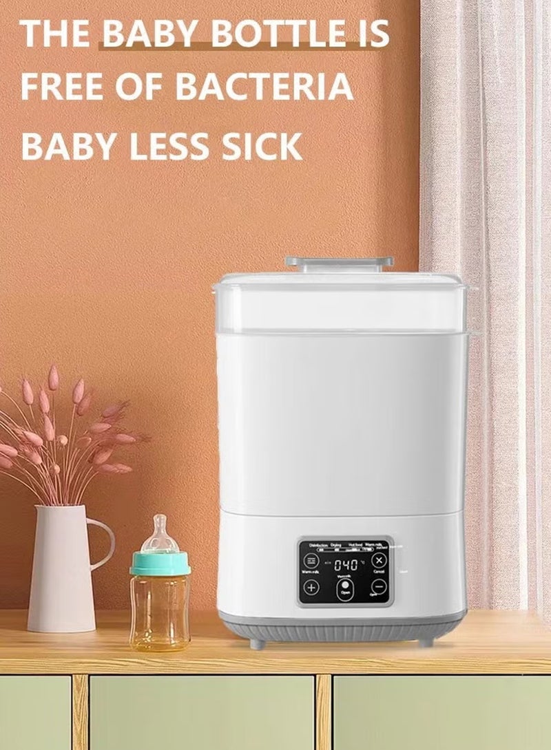 EzzySo Baby Bottle Sterilizer Electric Steam Sterilization Bottle Warmer and Bottle Dryer 5 in 1 Baby Milk Warmer and Sterilizer Universal Fit for All Baby Items Accessories - Image 2