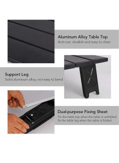 XiuWoo 1-Piece Portable Ultralight Aluminum Folding Camping Table for Outdoor Picnic Beach Table with Carry Bag  - Image 2