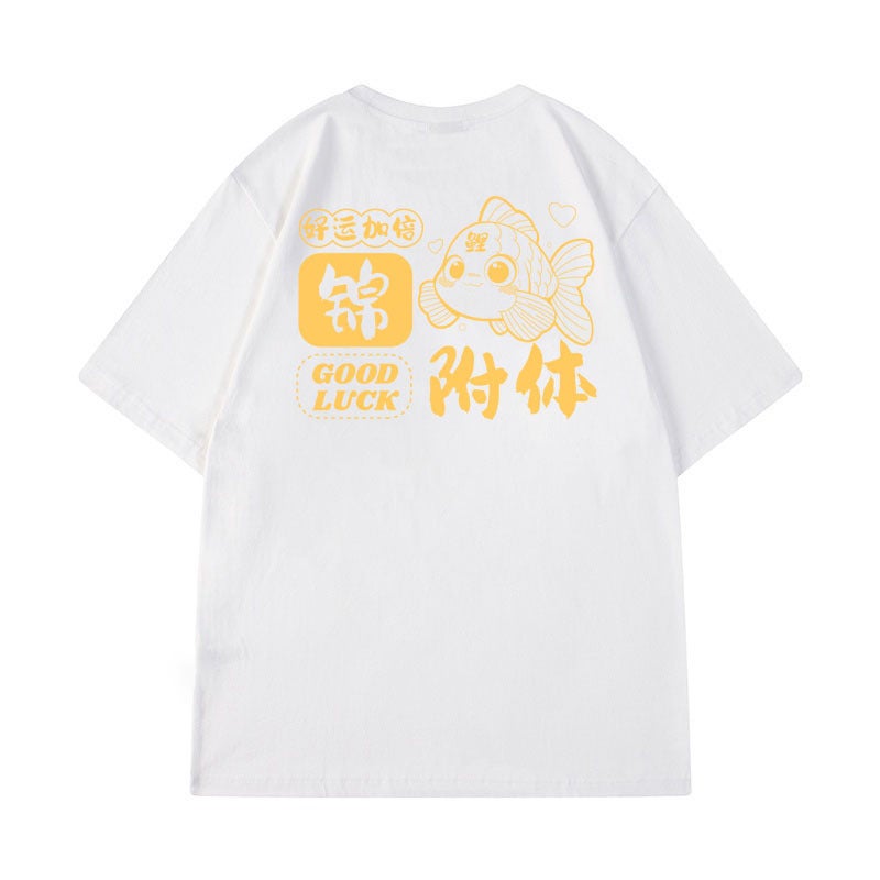 Short-Sleeved T-Shirt Arrival Korean Style High Street Hip Hop Ins Boyfriend Style Loose Top Summer Shoulder-Drop Casual - Image 1