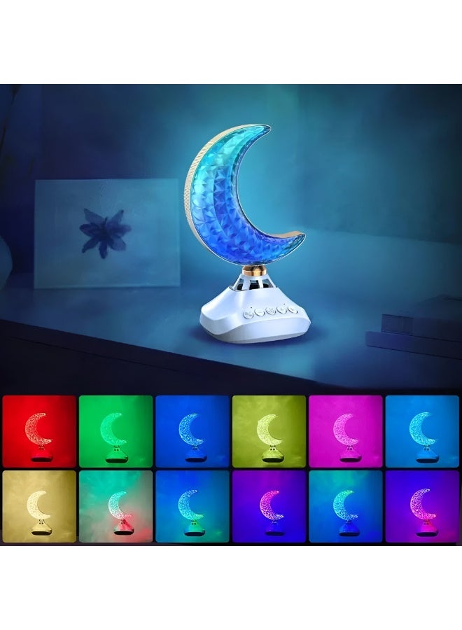 بورتوني مصباح مكتبي مكبر صوت للقرآن SQ-830 مصباح ليلي للطاولة مكبر صوت للقرآن جهاز تحكم عن بعد 16 نوعًا من الألوان مصباح LED ضوء القمر قابل لإعادة الشحن بلوتوث مكبر صوت للقرآن MP3 FM وظيفة - Image 3