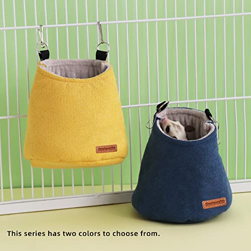 HardcorePet Sugar Glider Bed Pouch for Cage Sleeping Nest Bed, Warm Pouch for Cage Accessories, Sugar Gliders Hammock Pouch Sack Swing Hanging Bed Bedding (Blue) - Image 5
