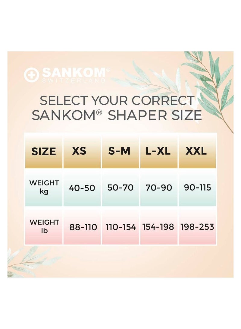 Sankom - Patent Short Shaper with Lace, Black S/M - Image 4