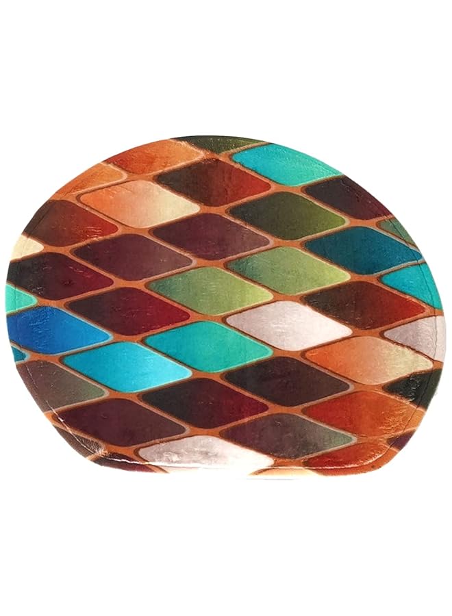 erorex 3 Pcs Set Bathroom Anti Slip Pedestal Rug Plus Lid Toilet Cover Plus Bath Mat - Image 3