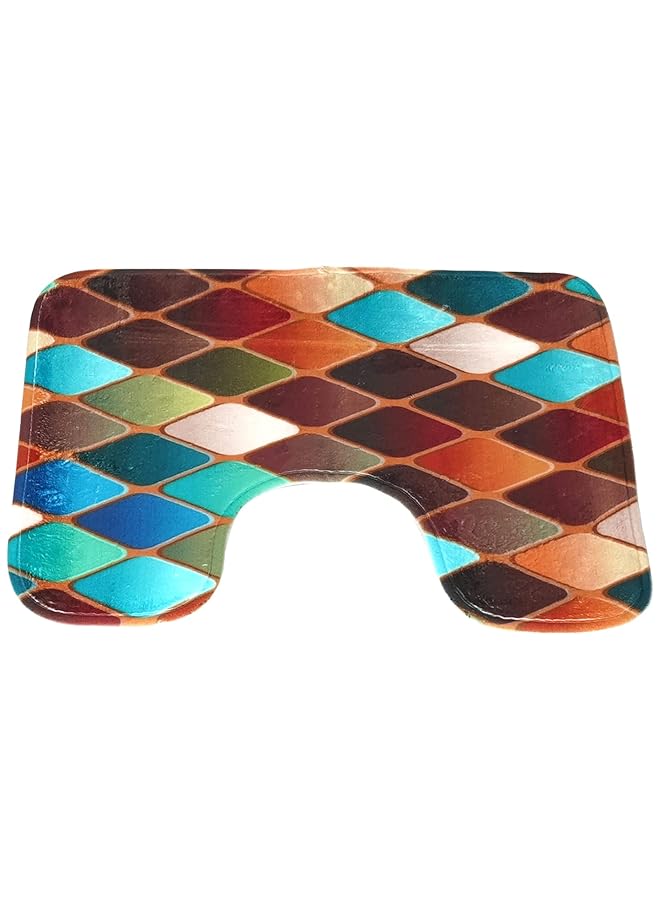 erorex 3 Pcs Set Bathroom Anti Slip Pedestal Rug Plus Lid Toilet Cover Plus Bath Mat - Image 4