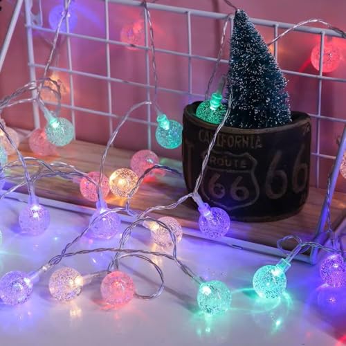 KHIZAR LED String Lights for Bedroom Decor – Decorative Fairy Lights for Kids Room, Girls Room & Home Decoration, Fairy Lights for Ramadan, Eid, Wedding, Party & Indoor Room Decor (Crystal Ball 14) - Image 4