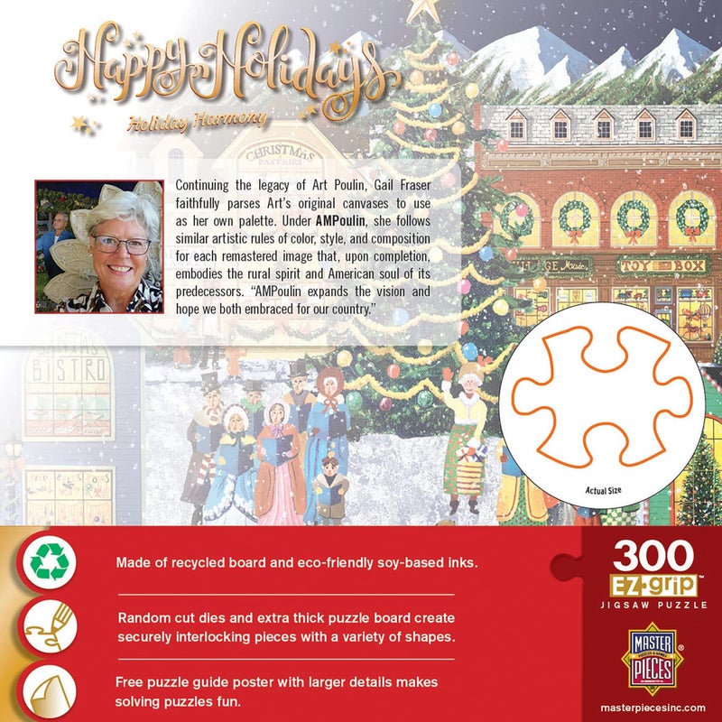 MasterPieces 300 Piece EZ Grip Christmas Jigsaw Puzzle - Holiday Harmony - 18"x24" - Image 3