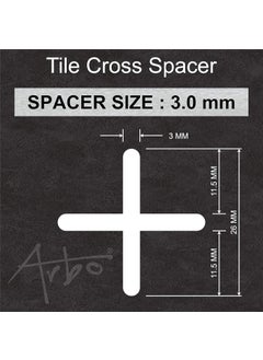 aürbo ARBO Tile SpacerTile Levelling System Plastic Use for Wall Floor Tiles 2mm 3mm 4mm 5mm Pack of 200 3 mm  - Image 4