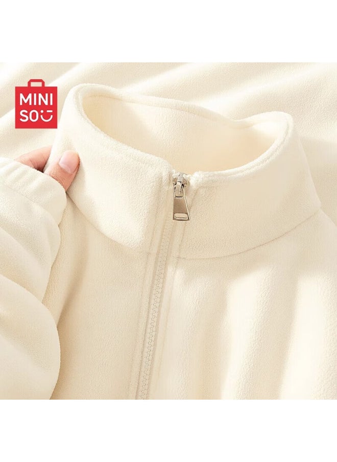 Miniso Miniso Men's Winter Fleece Jacket Warmth Ulated Inner Jacket White L  - Image 1