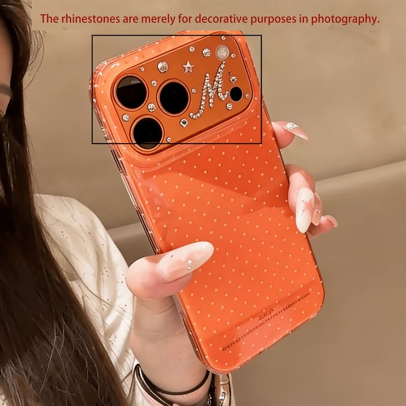 Orange Soft Shockproof Jelly Phone Case For iPhone 17 Pro Max Simple Polka Dot Candy Color Stylish Glossy Back Cover - Image 5