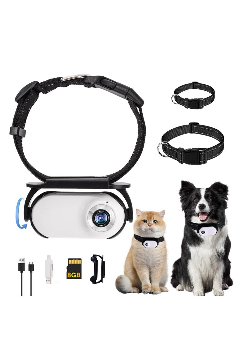 360 Degree HD Pet Camera Collar with 8GB SD Card, High,Resolution Mini Video Recorder for Cats and Dogs, Ideal for Indoor and Outdoor Monitoring - Image 1