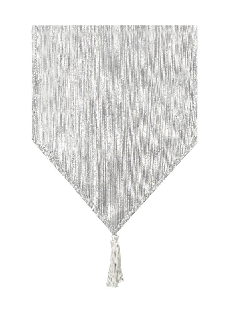 CHRISTMAS MAGIC Christmas Table Runner Silver 32x180cm  - Image 1