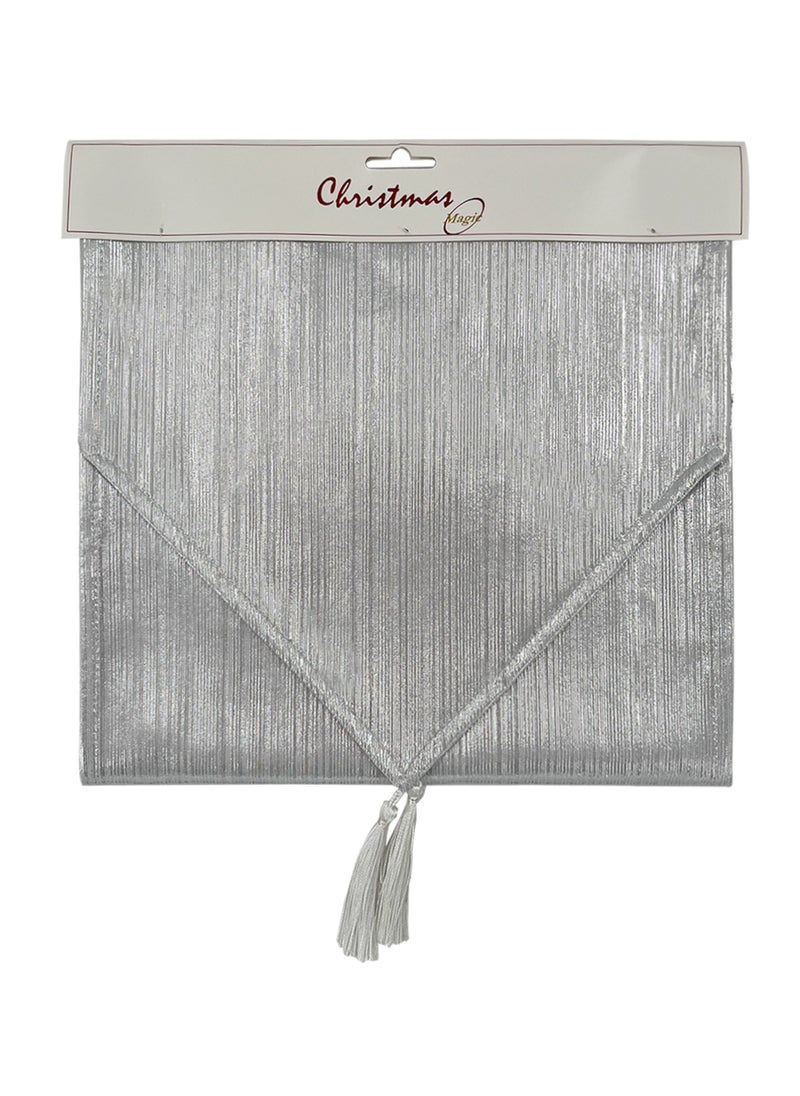 CHRISTMAS MAGIC Christmas Table Runner Silver 32x180cm  - Image 2
