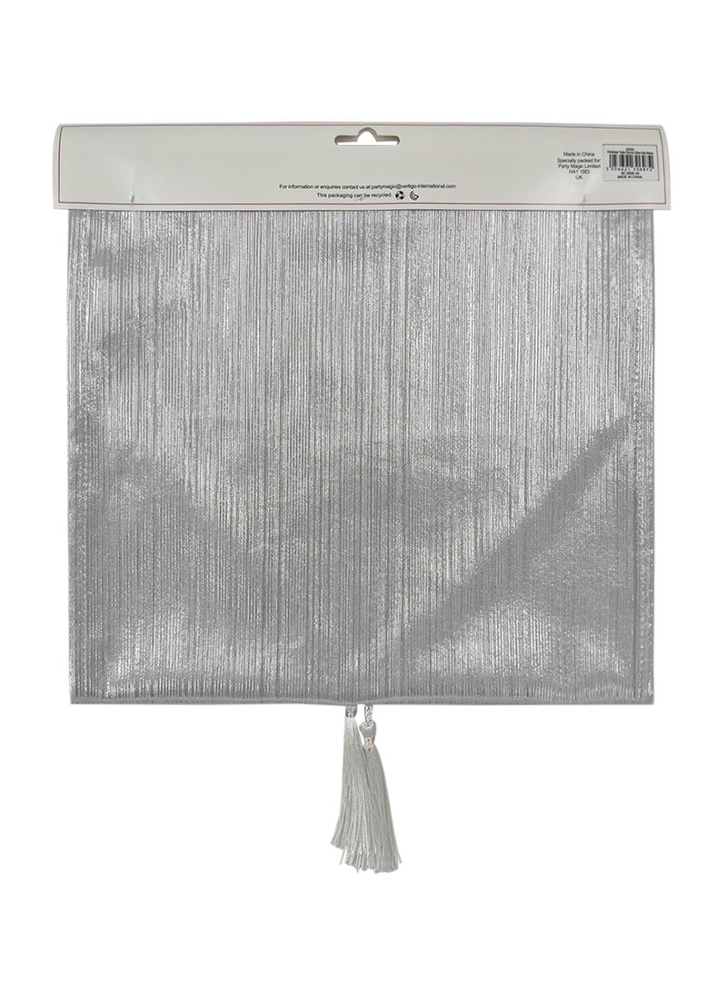 CHRISTMAS MAGIC Christmas Table Runner Silver 32x180cm  - Image 3