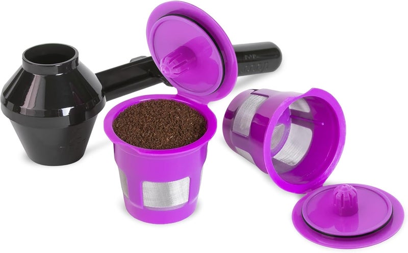 Perfect Pod Cafe Fill Value Pack by | Reusable K Cup Coffee Pod Filters & Coffee Scoop, Compatible with Keurig K-Duo, K-Mini, 1.0, 2.0, K-Series and Select Single Cup Coffee Makers Medium weight - Image 1