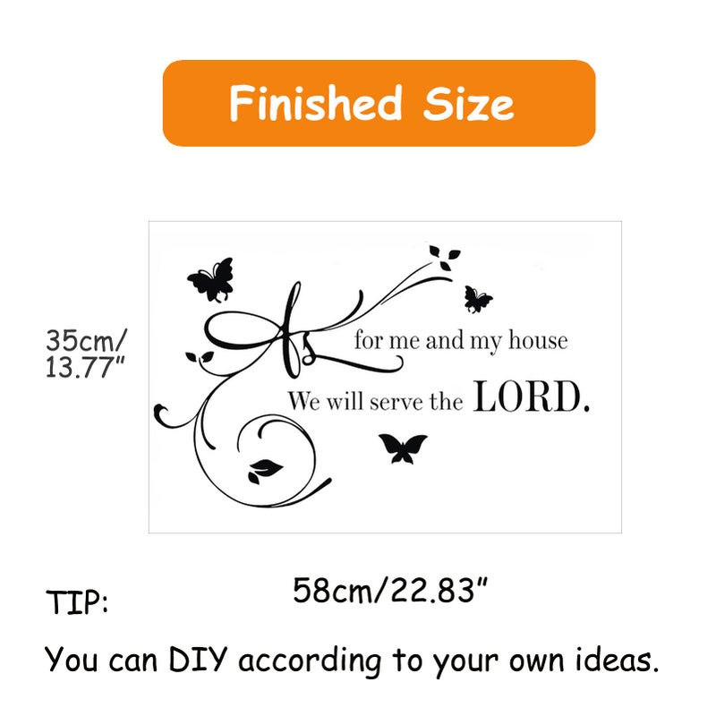 SUPANT Bible Verse Wall Stickers Decorations for Bedroom Vinyl Decals for Living Room Bathroom Dorm, Inspirational Quotes Christian Scripture Jesus Prayer Religious Home Art Family Decor Sayings Sign-We Will - Image 4