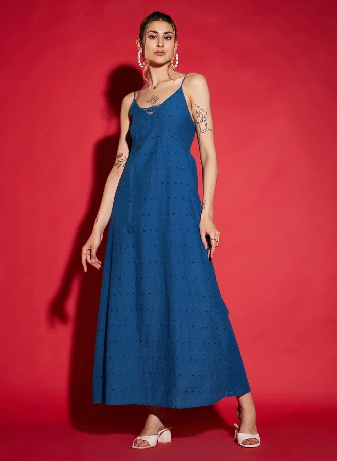 ساسافراس Blue A-Line Dress for Women