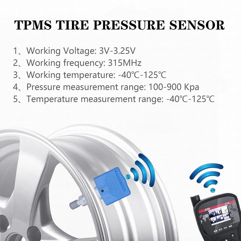 AdvanEX Tire Pressure Sensor 315 MHz Set of 4 for Nissan and Infiniti Models - Image 3