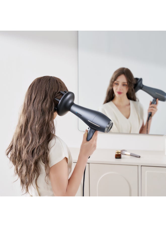 Professional Hair Dryer, 2400W, 3 Temp And 2 Airflow Settings, Ionic Function, Concentrator, Diffuser, Sdp730