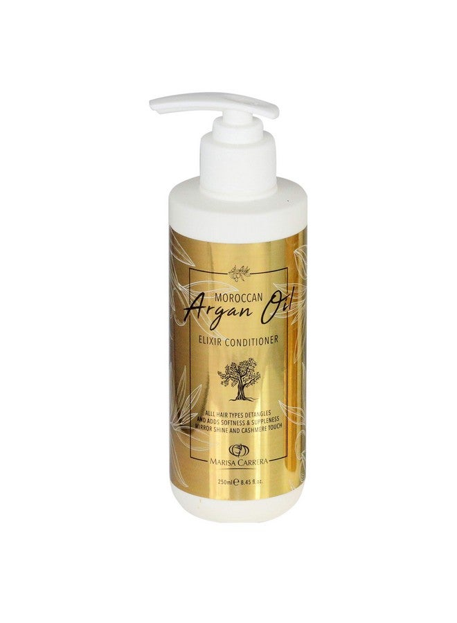 mc Marisa Carrera Moroccan Argan Oil Elixir Conditioner. Best Hair Conditioner For Damaged Curly Frizzy Or Dry Hair.Safe For Color And Keratin Treated Hair.250 Ml 8.45 Fl.Oz. - Image 1