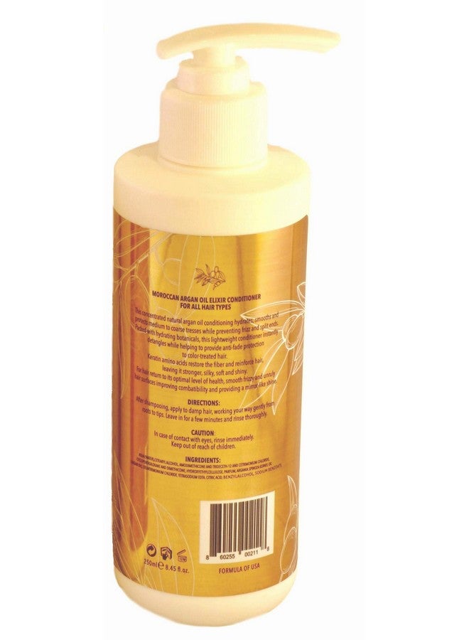 mc Marisa Carrera Moroccan Argan Oil Elixir Conditioner. Best Hair Conditioner For Damaged Curly Frizzy Or Dry Hair.Safe For Color And Keratin Treated Hair.250 Ml 8.45 Fl.Oz. - Image 2