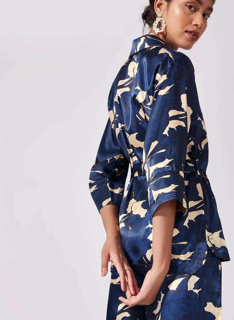 The Label Life Floral Lapel Collar Shirt