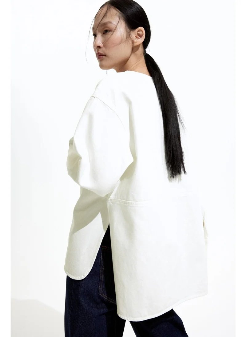 اتش اند ام Popover twill blouse