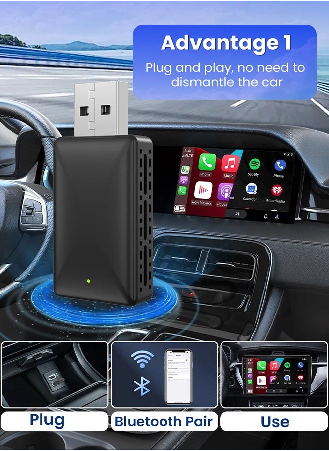 Generic - 2 in 1 Wireless CarPlay Apple CarPlay and Android Auto Car Adapter, with WiFi Bluetooth Plug and Play Converts Wired to Wireless for OEM Factory Wired Type-C/USB Adapter, 5Ghz WiFi Fast Auto Connect and Online Update - Image 1