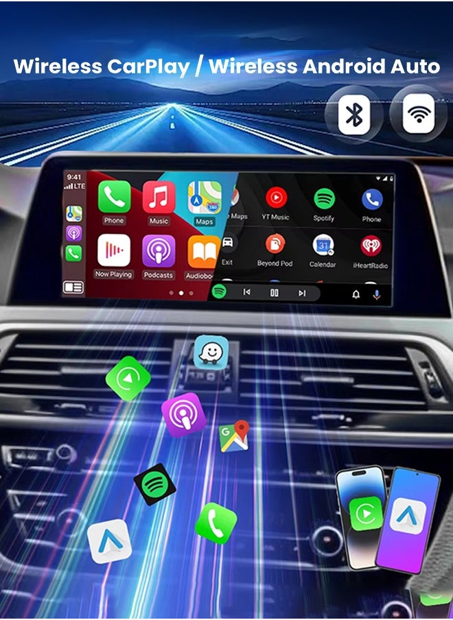 Generic - 2 in 1 Wireless CarPlay Apple CarPlay and Android Auto Car Adapter, with WiFi Bluetooth Plug and Play Converts Wired to Wireless for OEM Factory Wired Type-C/USB Adapter, 5Ghz WiFi Fast Auto Connect and Online Update - Image 1