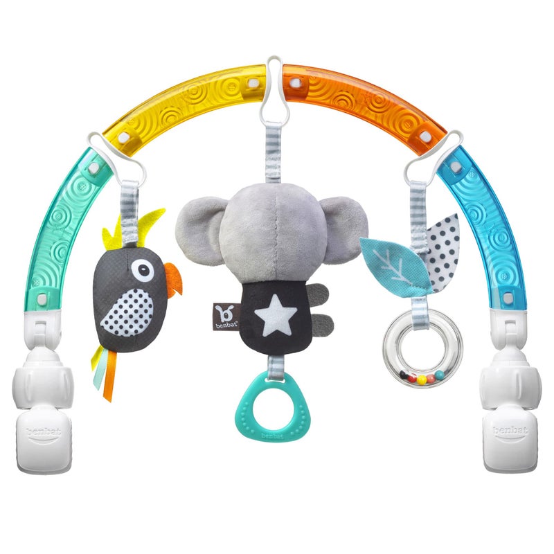 BENBAT Baby Stroller Arch Toy Rainbow Dazzle Friends Play Bar. Fun Newborns Sensory Activity, Adjustable for Bouncers and Car Seat, Koala - Image 5