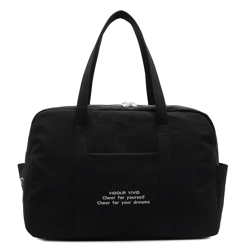 Cloth Bag Lightweight Large Capacity Casual Bag Travel Bag Shopping Bag Zipper Shoulder Bag Tote Bag - Image 1