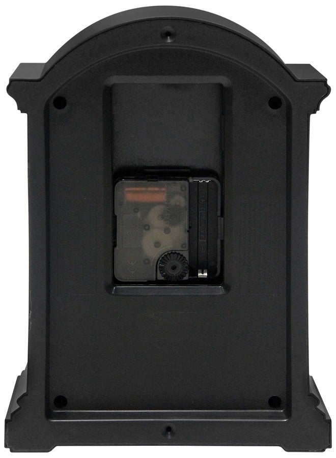 Infinity Instruments Black Plastic Tabletop Clock 9 x 6 Decorative Mantle Tabletop Clock Mini Desktop Table Mantel Decor Vintage Living Room Decor… - Image 4