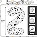 AXBMM 40 Inch Dog Foil Birthday Balloons Black White Dog Paw and Bone Print Number 2 Balloons for Girls Boys 2th Birthday Party DecorationsNumber 2 - Image 4