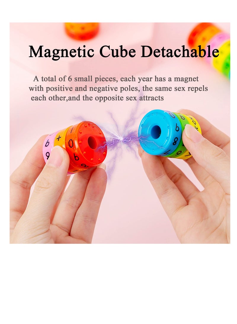 2 Pcs Magnetic Math Toys, Montessori Preschool Learning Educational Counting Game Numbers and Symbols Math Skills Kindergarden Educational Tools Colorful Math Blocks - Image 3