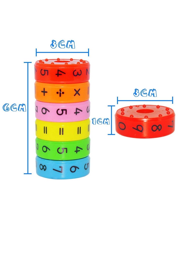 2 Pcs Magnetic Math Toys, Montessori Preschool Learning Educational Counting Game Numbers and Symbols Math Skills Kindergarden Educational Tools Colorful Math Blocks - Image 2