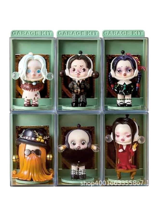 Arabest Figures Display Box, Clear Figures Display Case with ID Card Slot, Stackable Doll Display Stand for Pop Mart Lego Collectibles Action Figures (Green) - Image 1